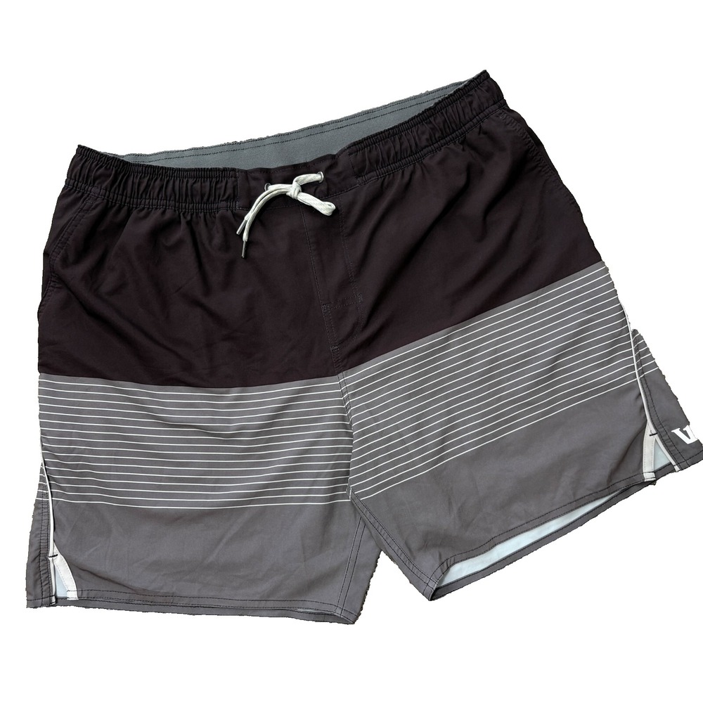 Vuori Shorts Mens 2XL XXL Trail Lined Pockets Golf Lounge Gym Running Stripes